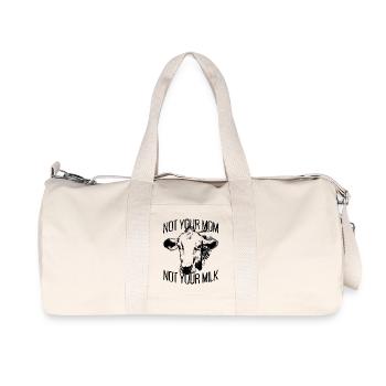 Not Your Mom Not Your Milk Vegan Veggie Végétarien - Sac de sport en toile recyclée Stanley/Stella - blanc naturel - Devant