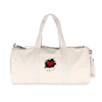 Cadeau graphique mignon et artistique - Sac de sport en toile recyclée Stanley/Stella - blanc naturel - Devant