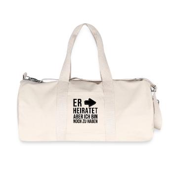 He's getting married – I'm still up for grabs - Recycled Canvas Sports Bag by Stanley/Stella - natural - Front