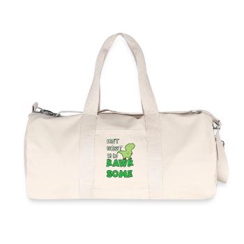 Dinosaurier - Recycelte Canvas-Sporttasche von Stanley/Stella - Naturweiß - Vorne