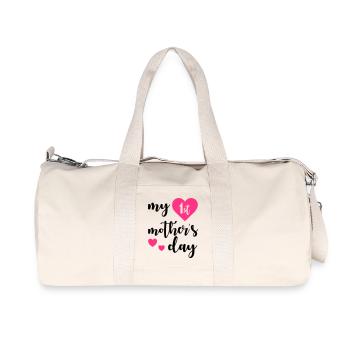 1st Mothers day - Recycled Canvas Sports Bag by Stanley/Stella - natural - Front