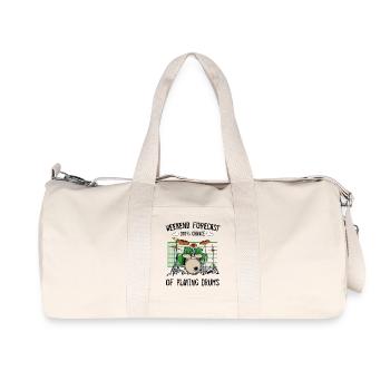 Style BD de batterie verte - Sac de sport en toile recyclée Stanley/Stella - blanc naturel - Devant