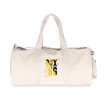 Boxing Boxer Boxing Glove Logo - Recycled Canvas Sports Bag by Stanley/Stella - natural - Front