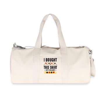 Quatre Couleurs Pattern de Rows de Cartes - Sac de sport en toile recyclée Stanley/Stella - blanc naturel - Devant