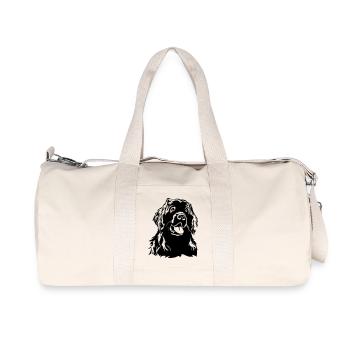 Terre-Neuve tête - Sac de sport en toile recyclée Stanley/Stella - blanc naturel - Devant