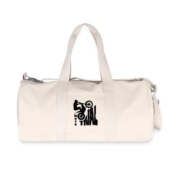 Moto Trial - Trial Bike - Motorcycle Motocross - Recycled Canvas Sports Bag by Stanley/Stella - natural - Front