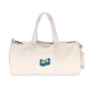 Montagnes Tirol Edelweiss gentiane nature flore plantes - Sac de sport en toile recyclée Stanley/Stella - blanc naturel - Devant