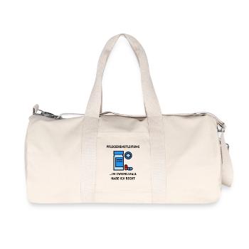 Pflegedienstleitung PDL Im Zweifelsfall Recht - Recycelte Canvas-Sporttasche von Stanley/Stella - Naturweiß - Vorne