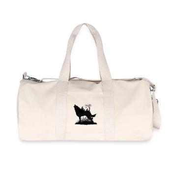Awesome wolf with fairy at night - Recycled Canvas Sports Bag by Stanley/Stella - natural - Front