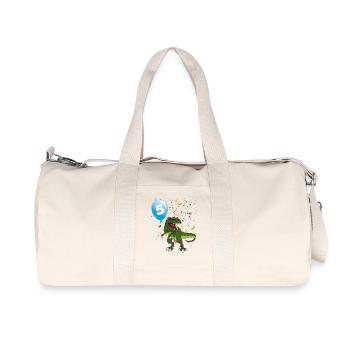 Dino Party Balloon 5 - Recycled Canvas Sports Bag by Stanley/Stella - natural - Front
