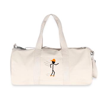 stickman skater - Recycled Canvas Sports Bag by Stanley/Stella - natural - Front