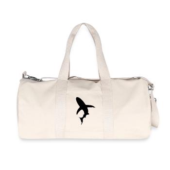 Shark fish silhouette - Recycled Canvas Sports Bag by Stanley/Stella - natural - Front