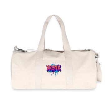 Bronx Graffiti - Recycelte Canvas-Sporttasche von Stanley/Stella - Naturweiß - Vorne