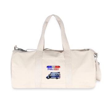 Children's birthday police car Christmas - Recycled Canvas Sports Bag by Stanley/Stella - natural - Front