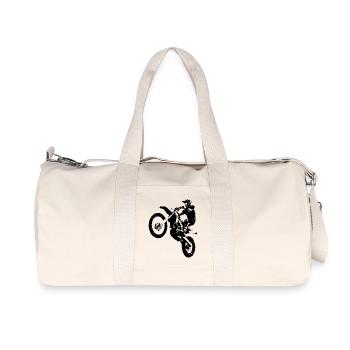 Motorbike Motorsport Biker Motocross Racing - Recycled Canvas Sports Bag by Stanley/Stella - natural - Front