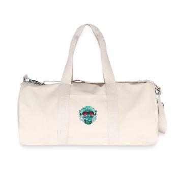 monkey mandala tattoo india dj rap cool music label - Recycled Canvas Sports Bag by Stanley/Stella - natural - Front