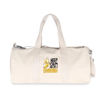 Banana Pop Art Font Graphics - Recycled Canvas Sports Bag by Stanley/Stella - natural - Front