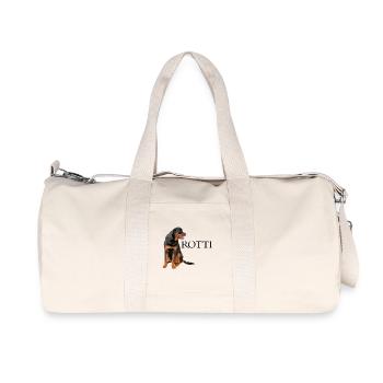 Rottweiler Rotti Hund Hunderasse Hundesport - Recycelte Canvas-Sporttasche von Stanley/Stella - Naturweiß - Vorne