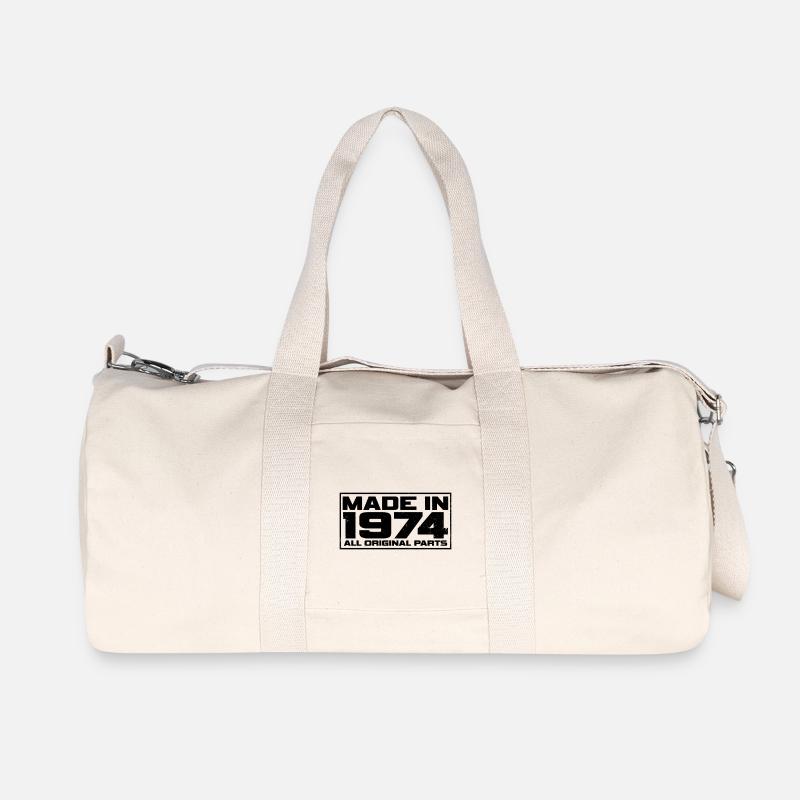 Made in 1974 - Recycelte Canvas-Sporttasche von Stanley/Stella - Naturweiß
