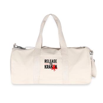 Release The Kraken Tintenfisch Rot Geschenk Spruch - Recycelte Canvas-Sporttasche von Stanley/Stella - Naturweiß - Vorne