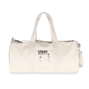 Stop You're Under a Rest Shirt – lustiges Musik-T-Shirt - Recycelte Canvas-Sporttasche von Stanley/Stella - Naturweiß - Vorne