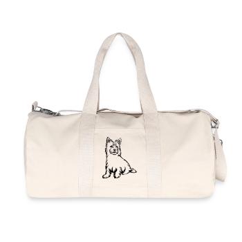 Cairn Terrier - Sac de sport en toile recyclée Stanley/Stella - blanc naturel - Devant