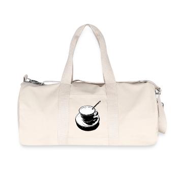 Kaffetasse schwarz weiss - Recycelte Canvas-Sporttasche von Stanley/Stella - Naturweiß - Vorne