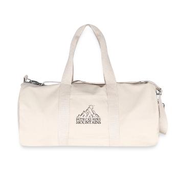 Glaube spruch - Recycelte Canvas-Sporttasche von Stanley/Stella - Naturweiß - Vorne