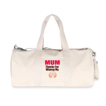 Maman merci de m’avoir essuyé les fesses - Sac de sport en toile recyclée Stanley/Stella - blanc naturel - Devant