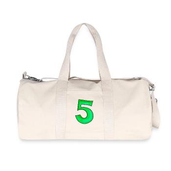 Paragraphe 5 en vert - Sac de sport en toile recyclée Stanley/Stella - blanc naturel - Devant