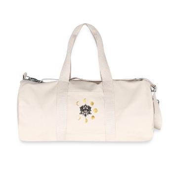 Phase de lune : motif circulaire doré - Sac de sport en toile recyclée Stanley/Stella - blanc naturel - Devant