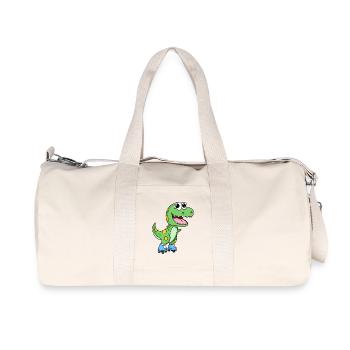 Inline Skating Roller Skates Dinosaur - Recycled Canvas Sports Bag by Stanley/Stella - natural - Front