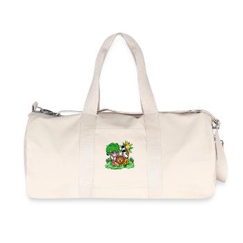Dschungel Tiere Niedlich - Recycelte Canvas-Sporttasche von Stanley/Stella - Naturweiß - Vorne