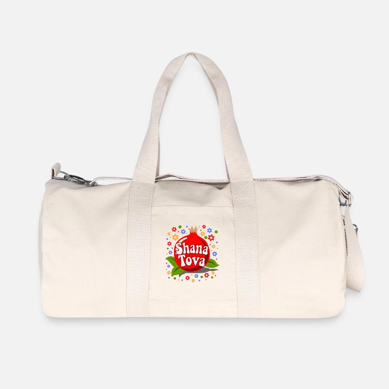 Shana Tova! Jüdisches Neujahrsgeschenk - Recycelte Canvas-Sporttasche von Stanley/Stella - Naturweiß
