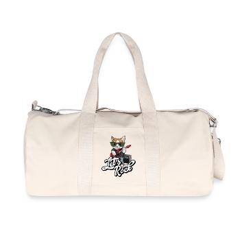 Let's Rock Guitare Rock and Roll Humour Chat - Sac de sport en toile recyclée Stanley/Stella - blanc naturel - Devant