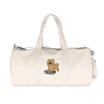Chow Chow Gamepad Kawaii - Recycled Canvas Sports Bag by Stanley/Stella - natural - Front