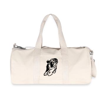 Bearded Collie - Sac de sport en toile recyclée Stanley/Stella - blanc naturel - Devant