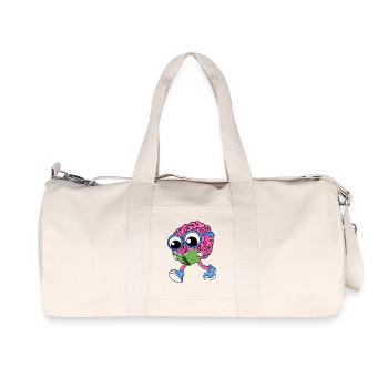 Gehirn am Lesen - Recycelte Canvas-Sporttasche von Stanley/Stella - Naturweiß - Vorne