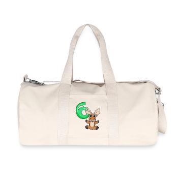 6 anniversaire de Elch - 6 ans - Sac de sport en toile recyclée Stanley/Stella - blanc naturel - Devant