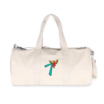 7th Birthday Parrot - 7 years old gift - Recycled Canvas Sports Bag by Stanley/Stella - natural - Front