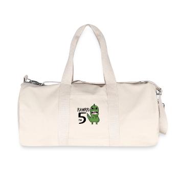 5e anniversaire - 5 ans - J’ai 5 ans - Sac de sport en toile recyclée Stanley/Stella - blanc naturel - Devant