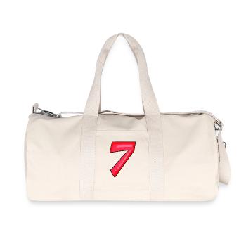 7 rot - Recycelte Canvas-Sporttasche von Stanley/Stella - Naturweiß - Vorne
