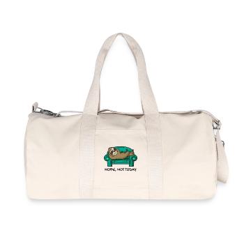 Paresseux drôle sur canapé cadeau - Sac de sport en toile recyclée Stanley/Stella - blanc naturel - Devant