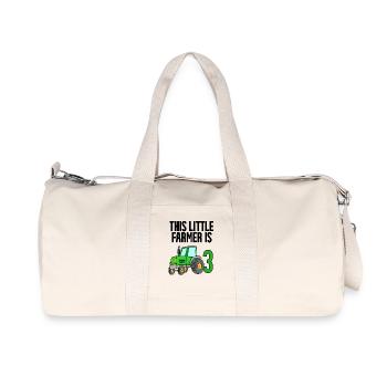 Traktor 3 Jahre Junge - Recycelte Canvas-Sporttasche von Stanley/Stella - Naturweiß - Vorne
