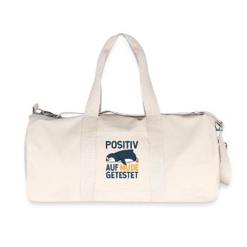 Pinguin Arbeit Beruf faul lustiges Geschenk - Recycelte Canvas-Sporttasche von Stanley/Stella - Naturweiß - Vorne