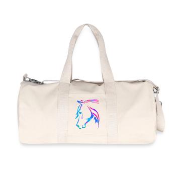 Cheval en rose - Dessin de tête de cheval - Équitation - Sac de sport en toile recyclée Stanley/Stella - blanc naturel - Devant