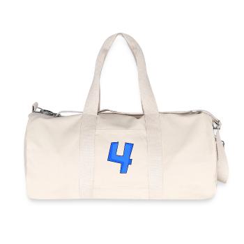 4 - Sac de sport en toile recyclée Stanley/Stella - blanc naturel - Devant
