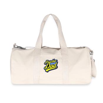 Psycho - Papa - Psycho - Dad - Recycelte Canvas-Sporttasche von Stanley/Stella - Naturweiß - Vorne