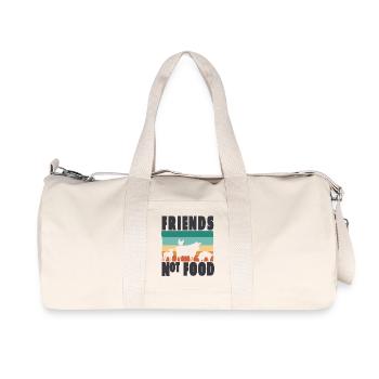 Bien-être animal Végétalien Végétarien Amis pas De Nourriture - Sac de sport en toile recyclée Stanley/Stella - blanc naturel - Devant