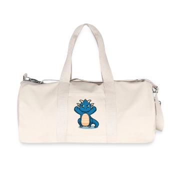 Cute baby dragon wants to be held in her arms - Recycled Canvas Sports Bag by Stanley/Stella - natural - Front